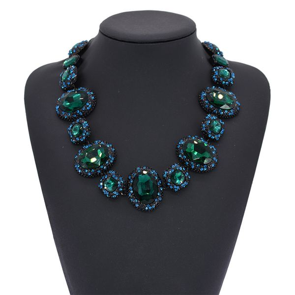 european and american luxurious crystal necklaces women's fashion choker jewelry alloy diamond necklace clothing accessories, Golden;silver
european and american luxurious crystal necklaces women's fashion choker jewelry alloy diamond necklace clothing accessories, Golden;silver