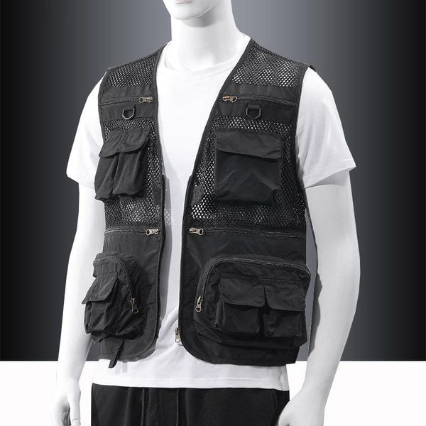 men's vests 2022 vest men's mesh quick drying multi pocket outdoor fishing pography sleeveless waistcoat function large coat, Black;white
men's vests 2022 vest men's mesh quick drying multi pocket outdoor fishing pography sleeveless waistcoat function large coat, Black;white