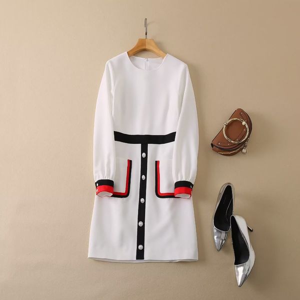 803 2022 runway dress spring summer brand same style empire long sleeve white black flora print dress crew neck dress womens fashion as
803 2022 runway dress spring summer brand same style empire long sleeve white black flora print dress crew neck dress womens fashion as