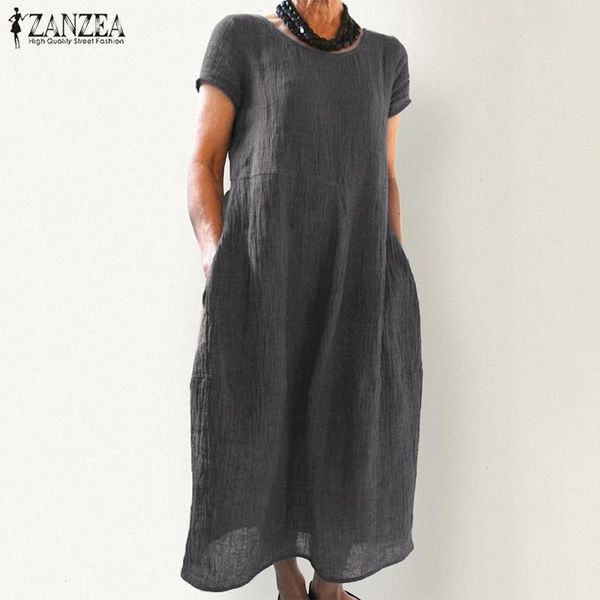 elegant linen midi dress womens summer sundress vintage short sleeve tunic vestido female o neck pleated robe femme, Black;gray
elegant linen midi dress womens summer sundress vintage short sleeve tunic vestido female o neck pleated robe femme, Black;gray