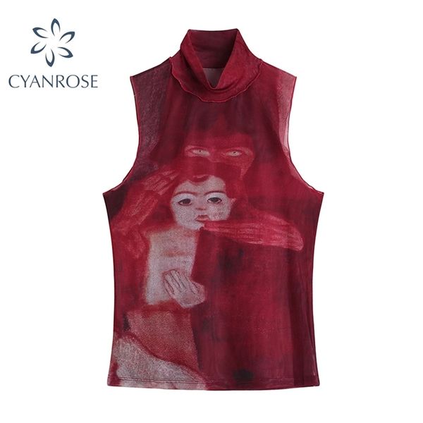 tie dye mesh high neck hand painted printed women summer fashion sleeveless slim t shirt lady holiday beach style 220328, White
tie dye mesh high neck hand painted printed women summer fashion sleeveless slim t shirt lady holiday beach style 220328, White