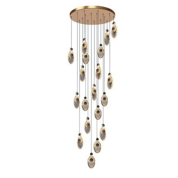 high-end duplex revolving long pendant lamps creative l hall art chandeliers modern stair chandelier lighting simple living room restaurant
high-end duplex revolving long pendant lamps creative l hall art chandeliers modern stair chandelier lighting simple living room restaurant