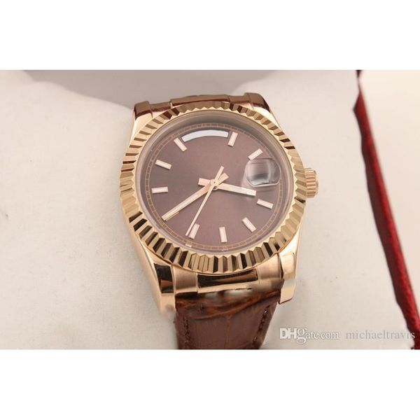 luxury designer ew siver rose golden arrivel automatic mechanical wrist watch leather belt 36mm gift daydate, Slivery;brown
luxury designer ew siver rose golden arrivel automatic mechanical wrist watch leather belt 36mm gift daydate, Slivery;brown