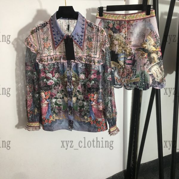 newly luxury female dress sets womens two pieces dress set 22ss summer skirts vintage print beaded lapel long sleeve shirt high waist short, White
newly luxury female dress sets womens two pieces dress set 22ss summer skirts vintage print beaded lapel long sleeve shirt high waist short, White