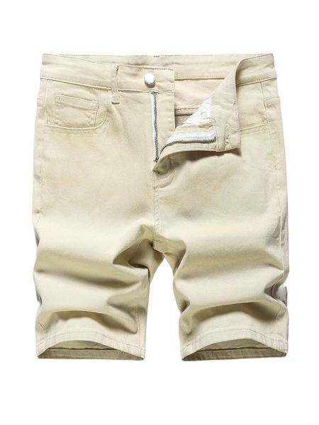 men zip fly denim shorts 80rb#, White;black