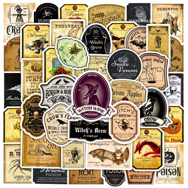 50pcs cool skull retro apothecary stickers potion label sticker pharmacist graffiti stickers for diy luggage lapskateboard motorcycle bicycl
50pcs cool skull retro apothecary stickers potion label sticker pharmacist graffiti stickers for diy luggage lapskateboard motorcycle bicycl