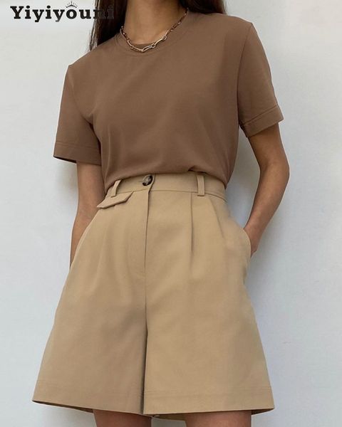 yiyiyouni summer solid high waist shorts women casual basic cotton short pants female loose streetwear simple shorts mujer 220504, White;black
yiyiyouni summer solid high waist shorts women casual basic cotton short pants female loose streetwear simple shorts mujer 220504, White;black
