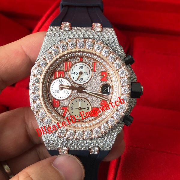 new version moissanite silver diamonds watch pass test automatic eta movement men luxury full iced out watches with chronograph works, Slivery;brown
new version moissanite silver diamonds watch pass test automatic eta movement men luxury full iced out watches with chronograph works, Slivery;brown