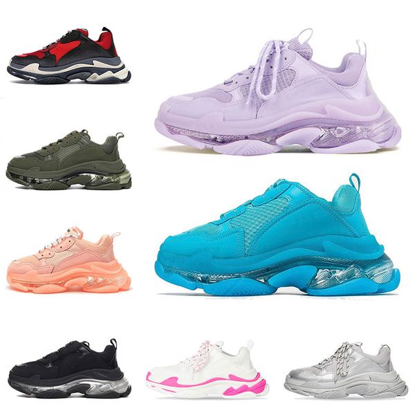 womens mens 17fw casual shoes triple s clear sole lavender black watermark light pink gold rainbow neon green yellow navy sneakers trainers, White;red
womens mens 17fw casual shoes triple s clear sole lavender black watermark light pink gold rainbow neon green yellow navy sneakers trainers, White;red