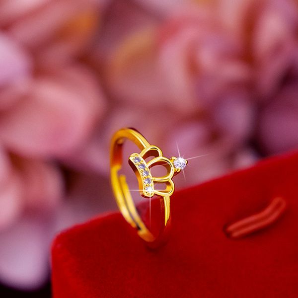 charm crown women ring 18k yellow gold filled classic pretty girlfriend finger band jewelry gift, Golden;silver
charm crown women ring 18k yellow gold filled classic pretty girlfriend finger band jewelry gift, Golden;silver