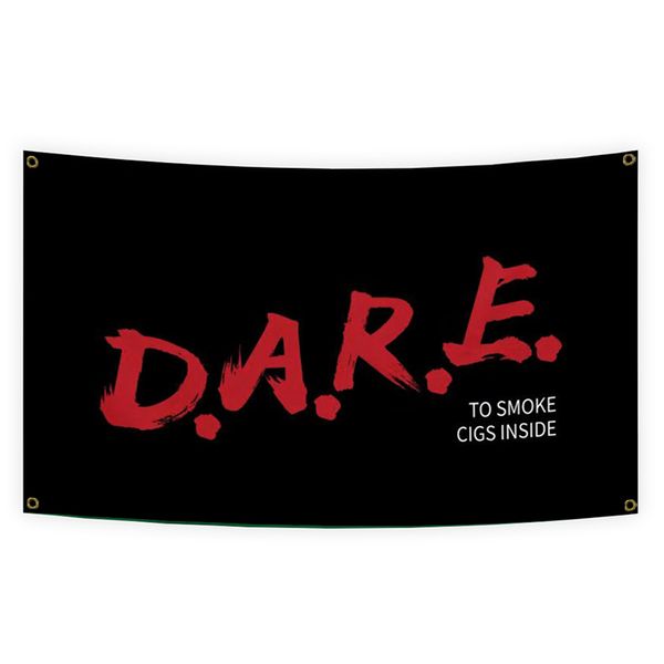 dare to smoke cigs inside flag 3x5 ft 100%polyester vivid color black flag with brass grommets for college dorm decoration
dare to smoke cigs inside flag 3x5 ft 100%polyester vivid color black flag with brass grommets for college dorm decoration