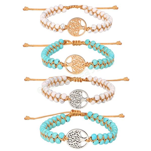 handmade natural stone boho yoga wrap bracelets & bangle tree of life white & turquoise braided charm bracelet women men gift, Golden;silver
handmade natural stone boho yoga wrap bracelets & bangle tree of life white & turquoise braided charm bracelet women men gift, Golden;silver