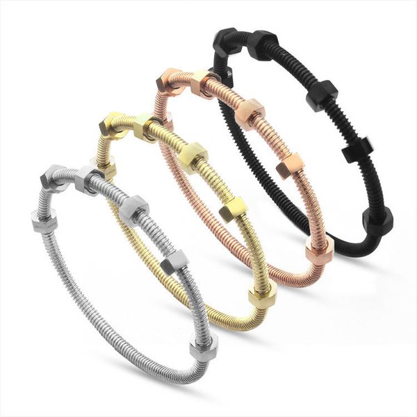 luxury jewelry popular bangles titanium steel women's and men's lovers' six nut bangles, Golden;silver
luxury jewelry popular bangles titanium steel women's and men's lovers' six nut bangles, Golden;silver