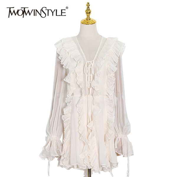 patchwork ruffle elegant dress for women v neck long sleeve high waist solid mini dresses female fashion spring 210423, Black;gray
patchwork ruffle elegant dress for women v neck long sleeve high waist solid mini dresses female fashion spring 210423, Black;gray