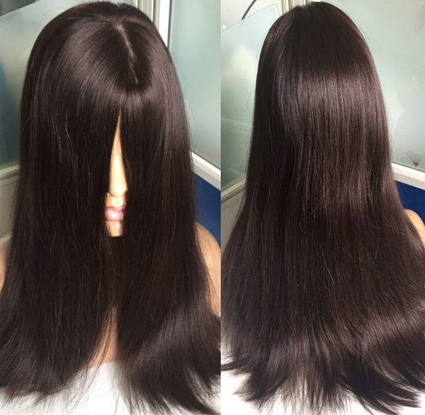 jewish wigs dark brown color 2# selling silk straight 100% european cuticle aligned virgin human hair kosher wig for white woman fast expres, Black;brown
jewish wigs dark brown color 2# selling silk straight 100% european cuticle aligned virgin human hair kosher wig for white woman fast expres, Black;brown