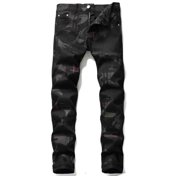 men's jeans autumn fashion design printed black stretch jeans men's high-end brand personalized casual pants 4dnd, Blue
men's jeans autumn fashion design printed black stretch jeans men's high-end brand personalized casual pants 4dnd, Blue