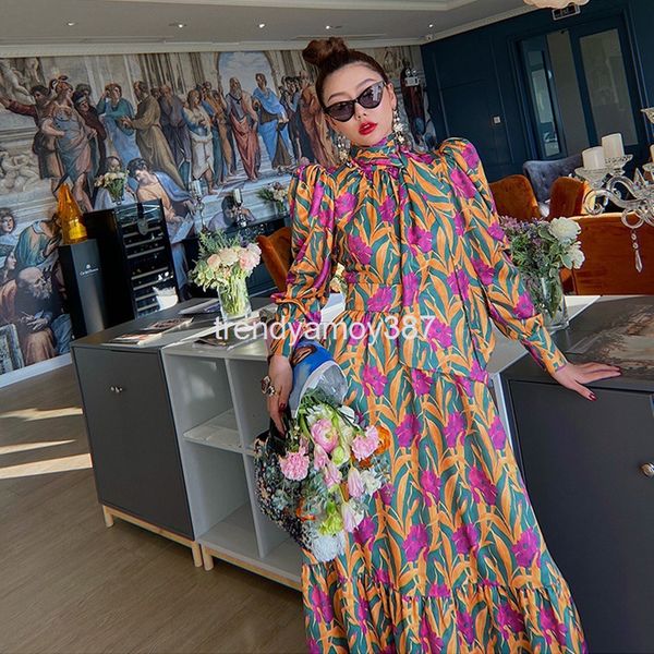 casual dresses street shooting fashionable bubble sleeve long skirt spring fine flower high waist large dress women, Black;gray
casual dresses street shooting fashionable bubble sleeve long skirt spring fine flower high waist large dress women, Black;gray