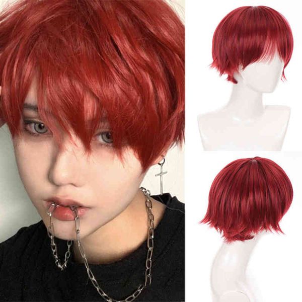 ailiade fashion men short wig light yellow blonde synthetic wigs with bangs for male women boy cosplay costume anime halloween220505, Black
ailiade fashion men short wig light yellow blonde synthetic wigs with bangs for male women boy cosplay costume anime halloween220505, Black