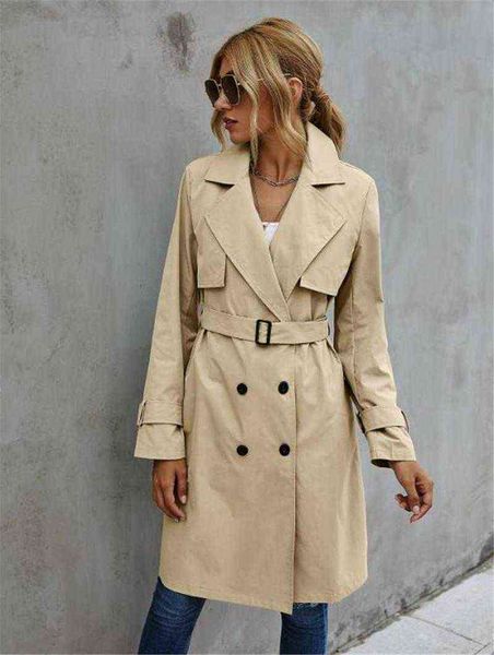 women's trench coats ladies casual jacket spring and autumn girls solid color long-sleeved lapel double-breasted elegant with beltwomen, Tan;black
women's trench coats ladies casual jacket spring and autumn girls solid color long-sleeved lapel double-breasted elegant with beltwomen, Tan;black