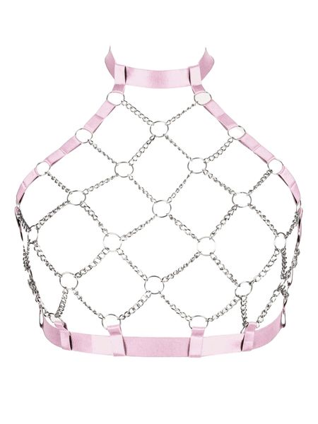 plus ring & chain linked harness bra q21w#, Black;white
plus ring & chain linked harness bra q21w#, Black;white