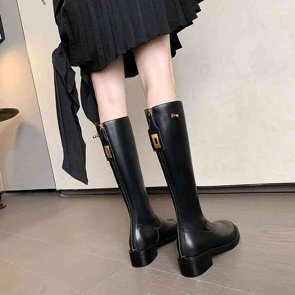 boots two kinds of heel high metal belt buckle simple round head thick knight boots autumn and winter korean fashion women cenw, Black
boots two kinds of heel high metal belt buckle simple round head thick knight boots autumn and winter korean fashion women cenw, Black