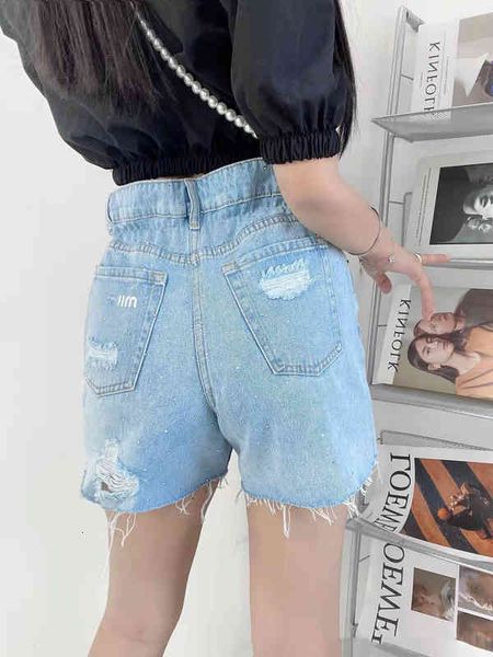 women's jeans fily s washed light color flower bud denim shorts heavy industry beaded nail drill design high waist thin women, Blue
women's jeans fily s washed light color flower bud denim shorts heavy industry beaded nail drill design high waist thin women, Blue