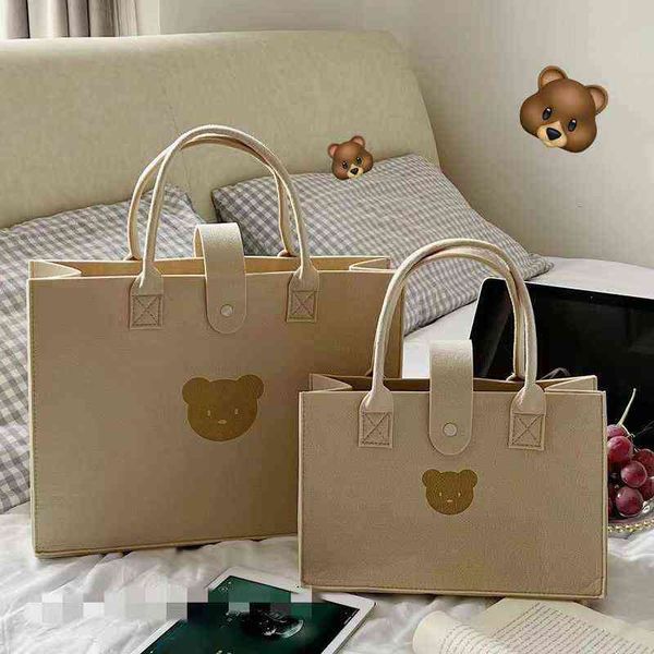 evening bag felt bear tote women's minority design multi purpose simple large capacity handbag 0805
evening bag felt bear tote women's minority design multi purpose simple large capacity handbag 0805