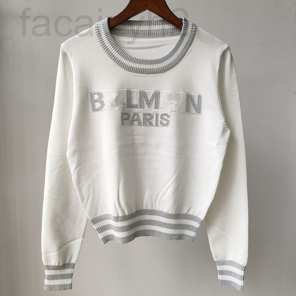 women's knits & tees designer 22 early autumn new letter jacquard silver thread round neck long sleeve knitted for women xapv, White
women's knits & tees designer 22 early autumn new letter jacquard silver thread round neck long sleeve knitted for women xapv, White