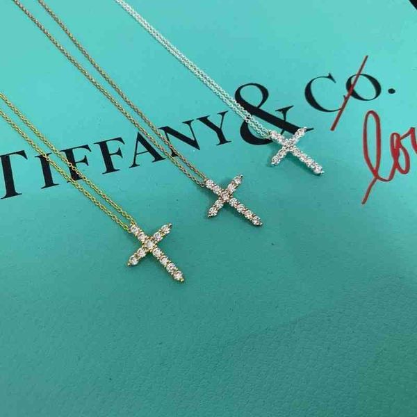 i61w t home tiffanys925 full diamond cross necklace women's fashion pendant clavicle chain gift for girlfriend and friend, Silver
i61w t home tiffanys925 full diamond cross necklace women's fashion pendant clavicle chain gift for girlfriend and friend, Silver