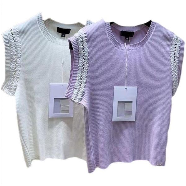 219 2022 runway autumn brand same style sweater pullover sleeveless white purple crew neck fashion womens clothes womens zhenyang, White;black
219 2022 runway autumn brand same style sweater pullover sleeveless white purple crew neck fashion womens clothes womens zhenyang, White;black