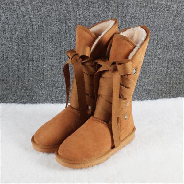 wgg snow boots 5818 high tube cross strap bow style men and women large size cowhide warm winter boots, Black
wgg snow boots 5818 high tube cross strap bow style men and women large size cowhide warm winter boots, Black
