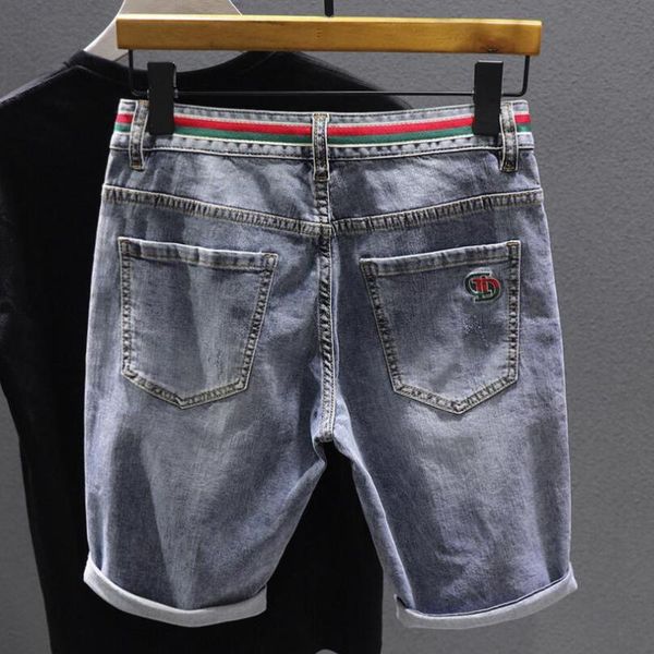 men's jeans men blue denim shorts stretch elastic hight quality male cotton straight fit thin holes
men's jeans men blue denim shorts stretch elastic hight quality male cotton straight fit thin holes