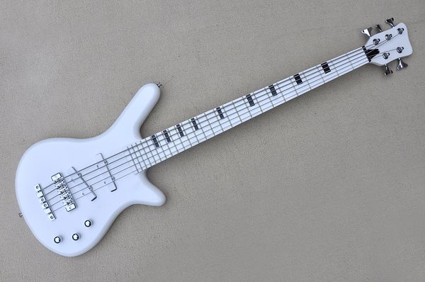 factory custom 5 strings white electric bass guitar chrome hardwares maple fretboard offer customized
factory custom 5 strings white electric bass guitar chrome hardwares maple fretboard offer customized
