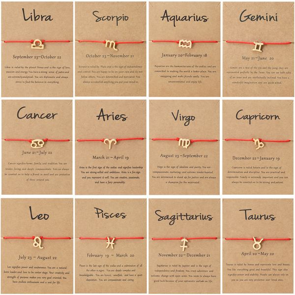 handmade 12 constellation zodiac charm bracelet for women adjustable couple horoscope red rope bracelets lovers lucky hand chain jewelry gif, Golden;silver
handmade 12 constellation zodiac charm bracelet for women adjustable couple horoscope red rope bracelets lovers lucky hand chain jewelry gif, Golden;silver