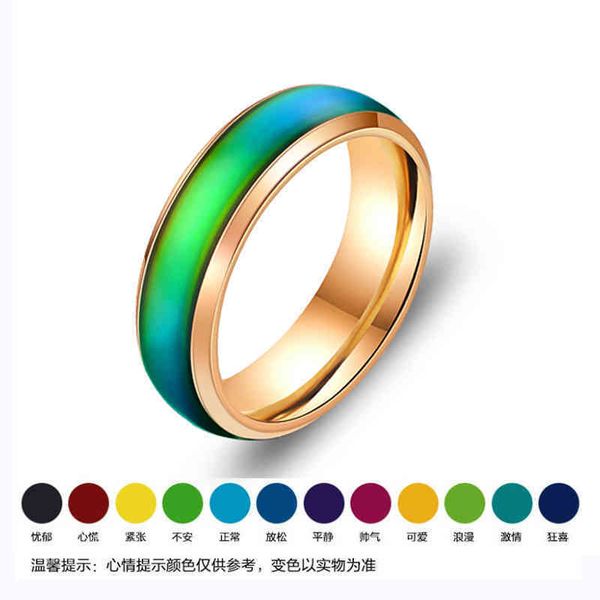 rings korean version of 6mm temperature change sensitive couple ring simple titanium steel mood color jewelry, Silver
rings korean version of 6mm temperature change sensitive couple ring simple titanium steel mood color jewelry, Silver