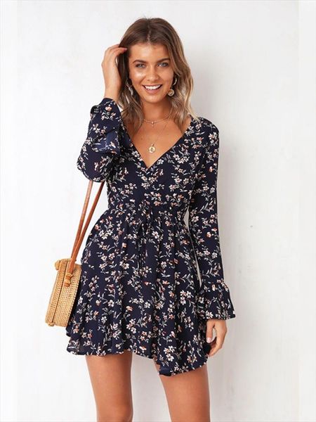 bohemian floral dress jumpsuits women long sleeve v neck ruffle summer autumn holiday casual dresses female sundress, Black;white
bohemian floral dress jumpsuits women long sleeve v neck ruffle summer autumn holiday casual dresses female sundress, Black;white