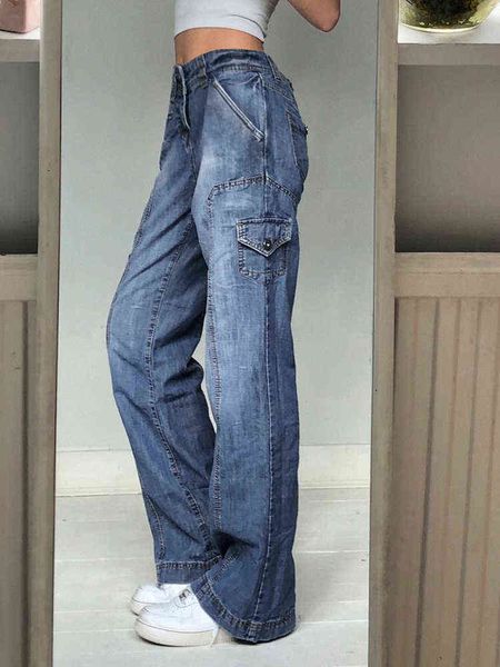 vintage high waist jeans for women harajuku casual baggy pants capri bags blue denim y2k pants autumn l220726
vintage high waist jeans for women harajuku casual baggy pants capri bags blue denim y2k pants autumn l220726
