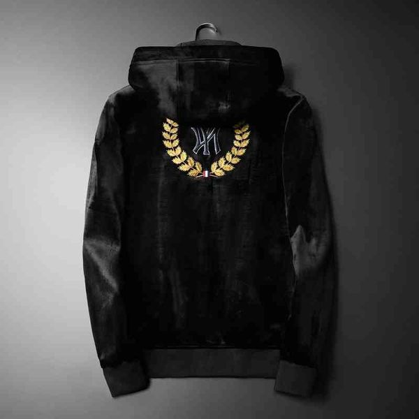 men's sports fashion trend brand clothing embroidered new hooded suit thickened double-sided leisure, Gray
men's sports fashion trend brand clothing embroidered new hooded suit thickened double-sided leisure, Gray