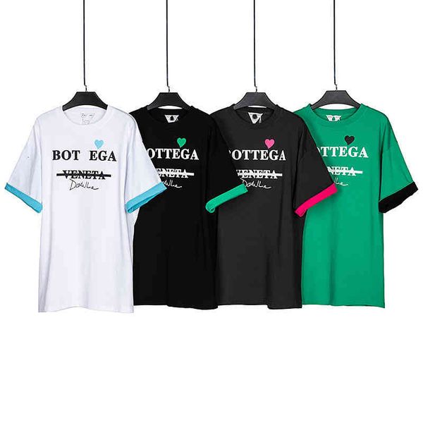 women's t-shirt high version summer bv color contrast letter printing men's and women's green short sleeved t-shirt bottom sh, White
women's t-shirt high version summer bv color contrast letter printing men's and women's green short sleeved t-shirt bottom sh, White