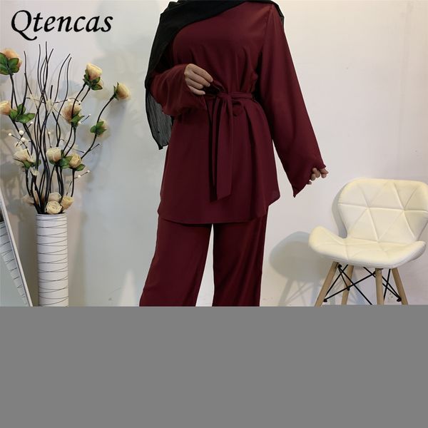 2 piece set women muslim sets hijab dress turkish and pants islamic clothing abaya dubai suit eid mubarak musulman ensembles, Red
2 piece set women muslim sets hijab dress turkish and pants islamic clothing abaya dubai suit eid mubarak musulman ensembles, Red