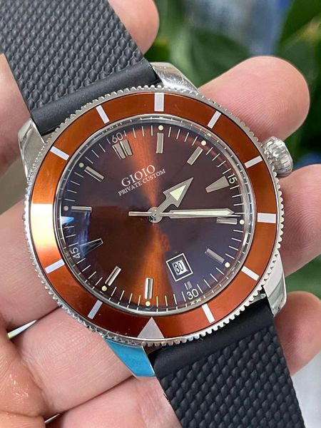 black blue rubber superocean mens watch ceramic automatic mechanical, Slivery;brown
black blue rubber superocean mens watch ceramic automatic mechanical, Slivery;brown