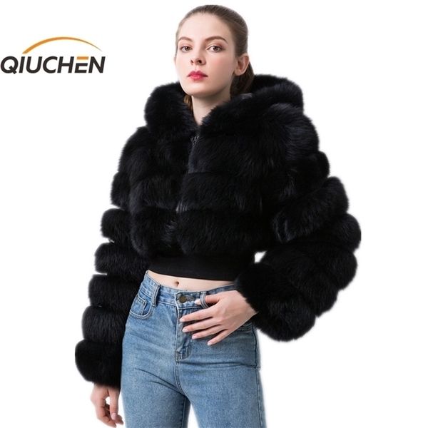 qiuchen pj20032 new arrival real fur women winter short coat with hood long sleeves fashion model 201112, Black
qiuchen pj20032 new arrival real fur women winter short coat with hood long sleeves fashion model 201112, Black