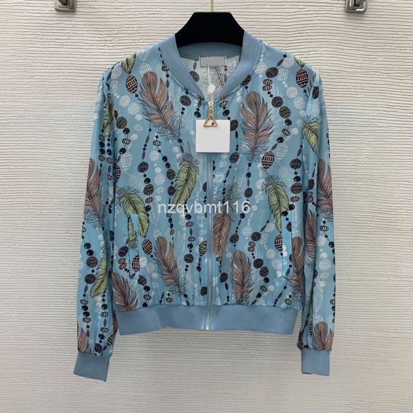 women's jackets 100% silk round neck chain feather print stand collar jacket baseball jacket thin coat, Black;brown
women's jackets 100% silk round neck chain feather print stand collar jacket baseball jacket thin coat, Black;brown