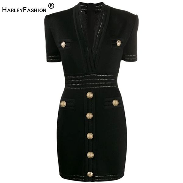 harleyfashion new design summer sheath knit dress v-neck short sleeve black hole mini casual quality straight elastic dress 210302, Black;gray
harleyfashion new design summer sheath knit dress v-neck short sleeve black hole mini casual quality straight elastic dress 210302, Black;gray