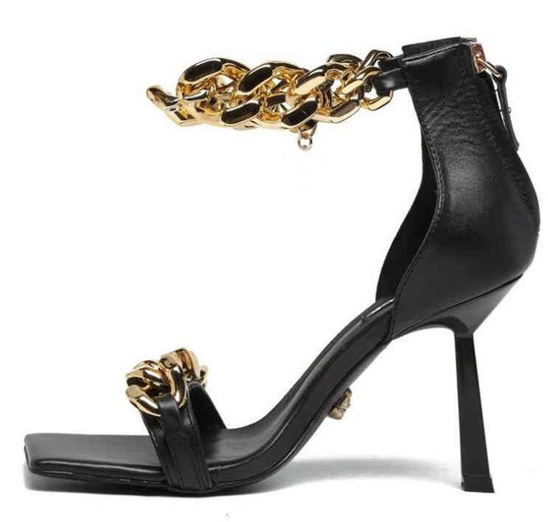 sandals luxury brand womens chain with square head and high heel 9.5cm snakeskin cow leather wedding platform shoes size 35-42 2pt6, Black
sandals luxury brand womens chain with square head and high heel 9.5cm snakeskin cow leather wedding platform shoes size 35-42 2pt6, Black