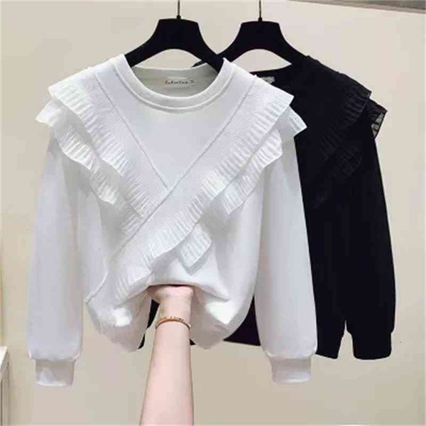 women's hoodies sweatshirts fungus lace long sleeve sweater for women loose pullover sweet college ymq8, Black
women's hoodies sweatshirts fungus lace long sleeve sweater for women loose pullover sweet college ymq8, Black