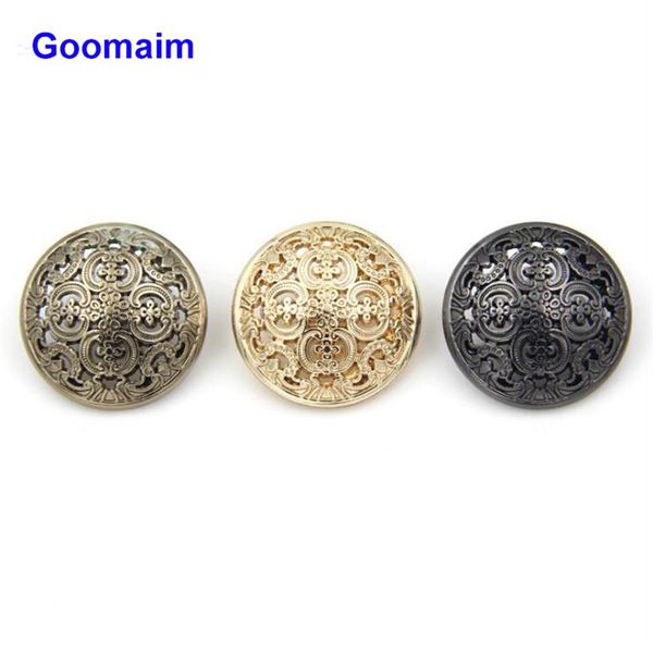 

100pcs/lot 20 mm fashion palace style hollow metal buttons overcoat sewing alloy jeans buttons for clothes jeans buttons palace pa300c
