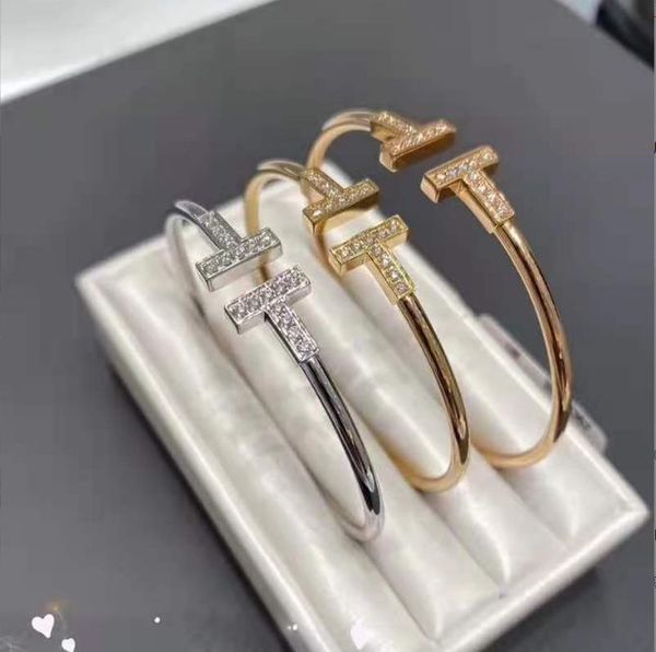 simple design double t classic diamond inlaid open bracelet women's titanium steel niche temperament simple and versatile, Silver
simple design double t classic diamond inlaid open bracelet women's titanium steel niche temperament simple and versatile, Silver