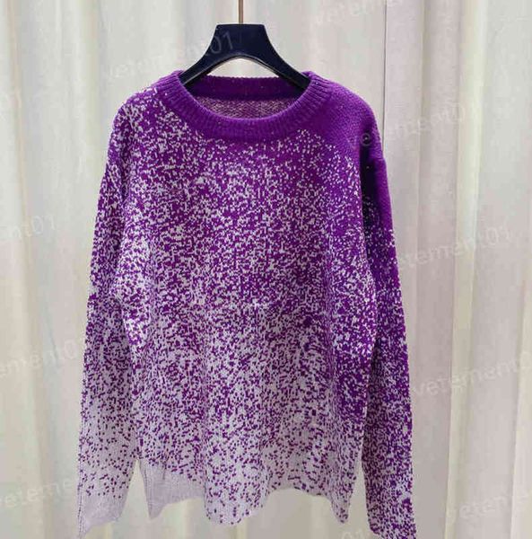 luxury women sweater fashion brand purple gradient crewneck badge knit sweater brand designer sweaters for womens clothing 0912, White;black
luxury women sweater fashion brand purple gradient crewneck badge knit sweater brand designer sweaters for womens clothing 0912, White;black