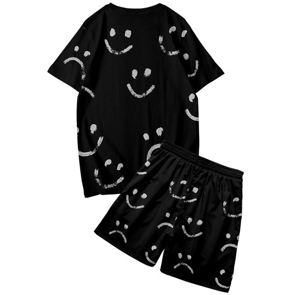 men's tracksuits creative 3d digital print daily short sleeve shorts set for men and women, Gray
men's tracksuits creative 3d digital print daily short sleeve shorts set for men and women, Gray